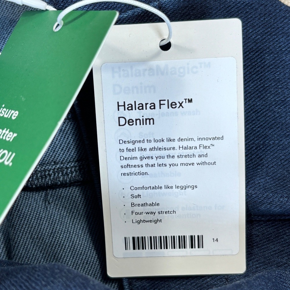 HALARA Dark Blue Wide Leg Jeans Flare - Picture 8 of 9